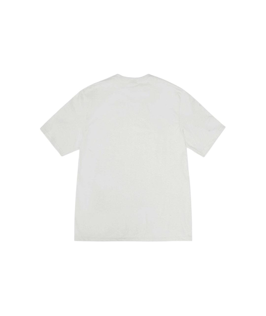 STUSSY Бежевая хлопковая футболка, фото 2