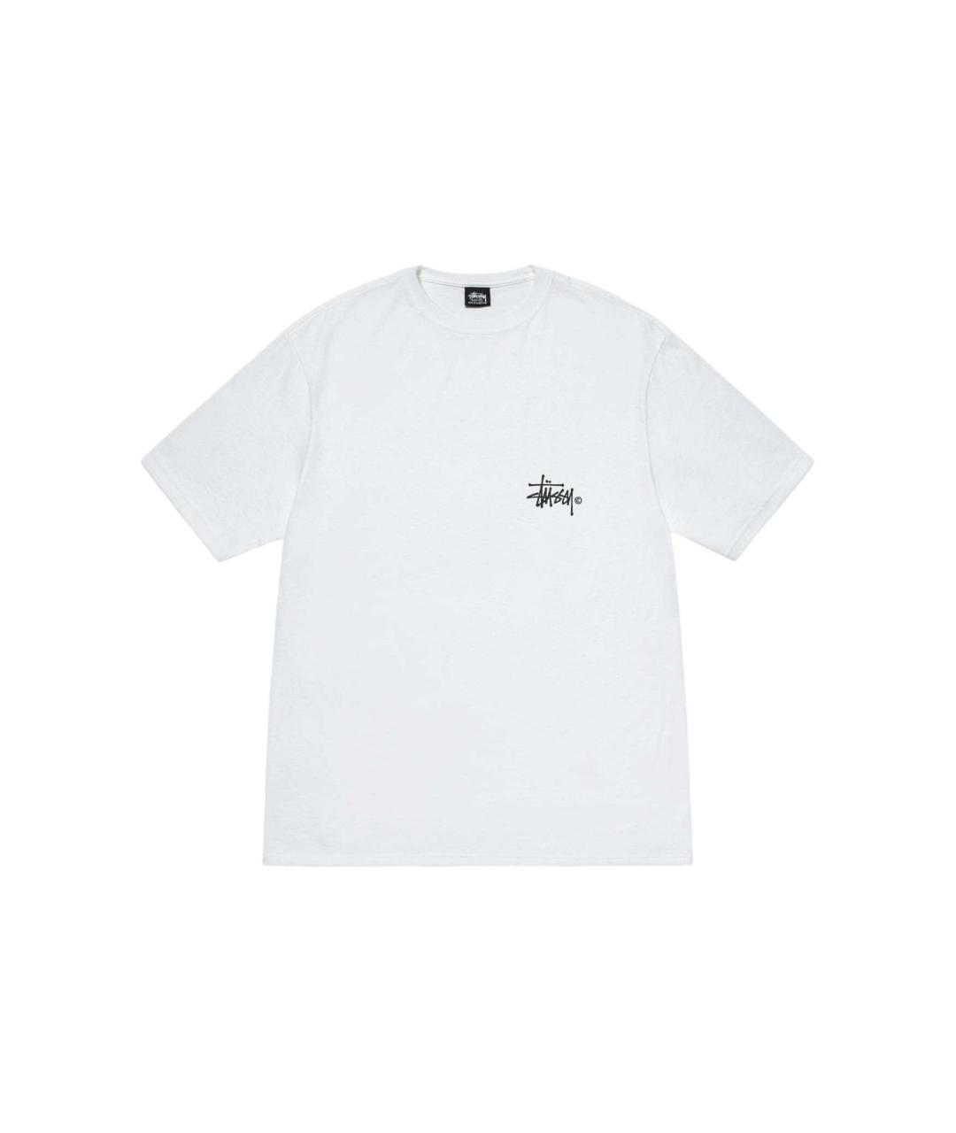 STUSSY Белая хлопковая футболка, фото 1