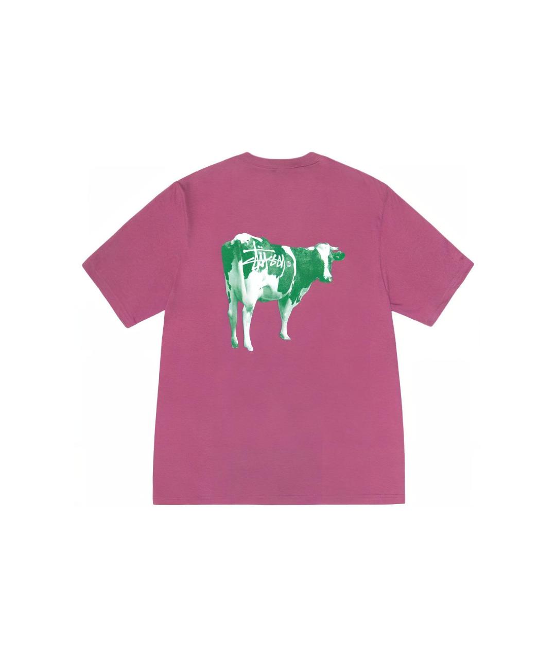 STUSSY Фиолетовая хлопковая футболка, фото 2