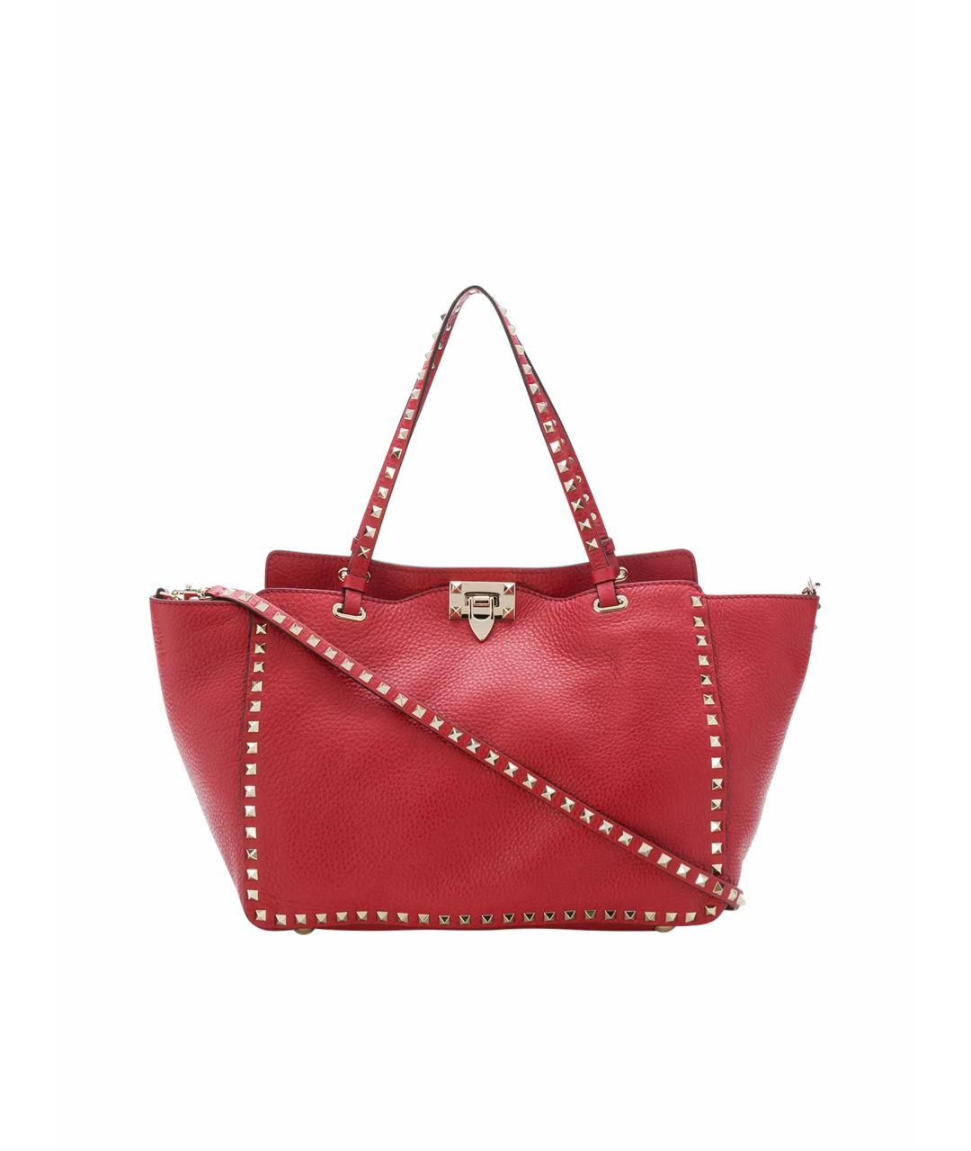 VALENTINO Красная кожаная сумка тоут, фото 1