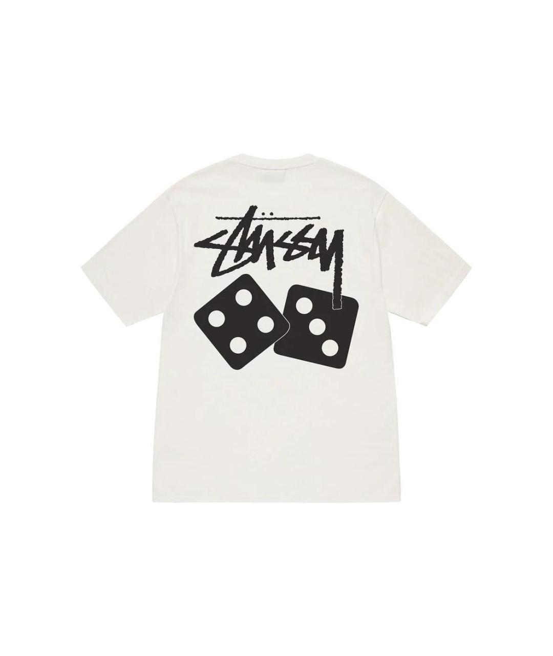 STUSSY Белая хлопковая футболка, фото 2