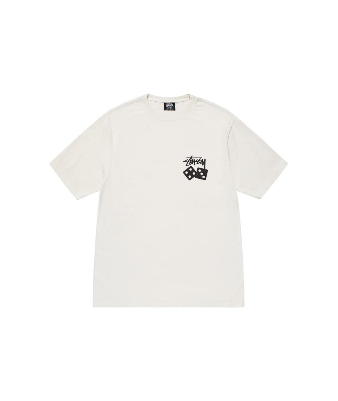 STUSSY Белая хлопковая футболка, фото 1