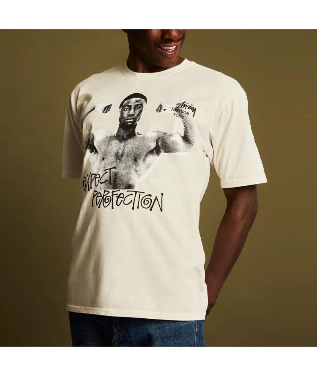 STUSSY Белая хлопковая футболка, фото 3