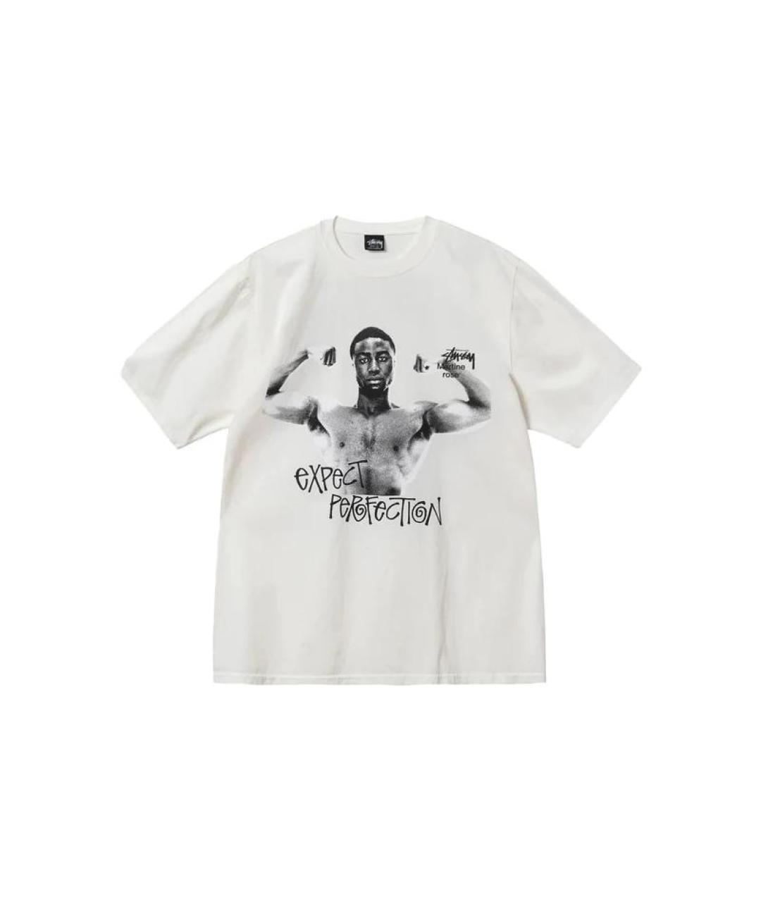 STUSSY Белая хлопковая футболка, фото 1