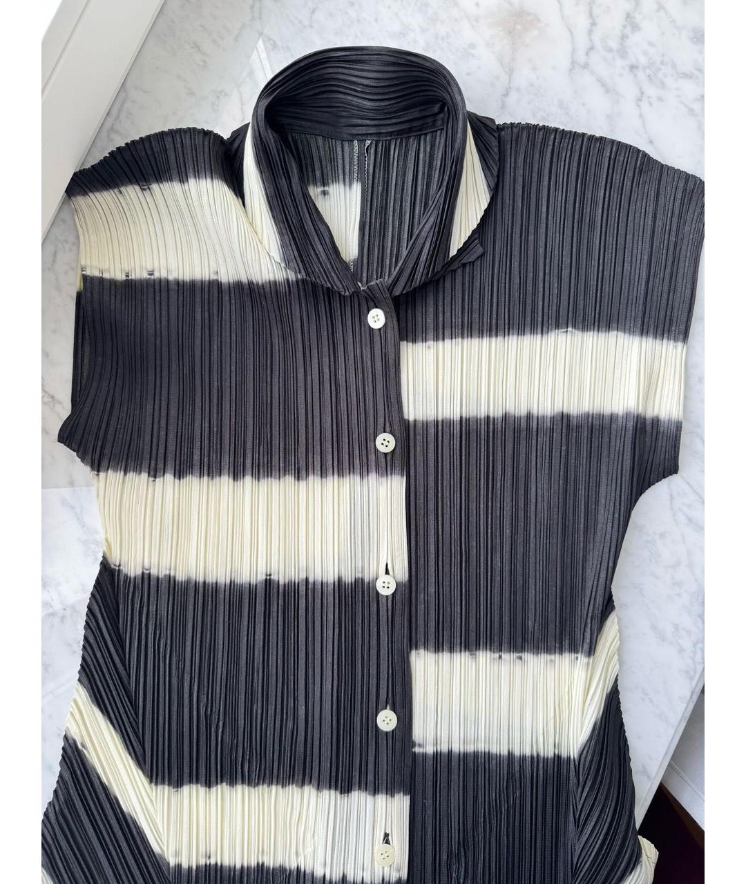 ISSEY MIYAKE Черная вискозная блузы, фото 4