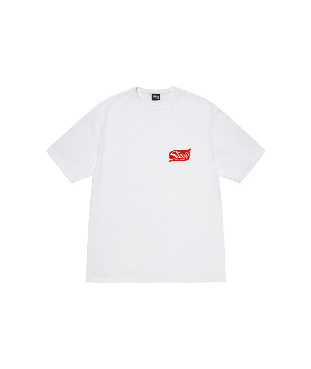 STUSSY Белая хлопковая футболка, фото 1