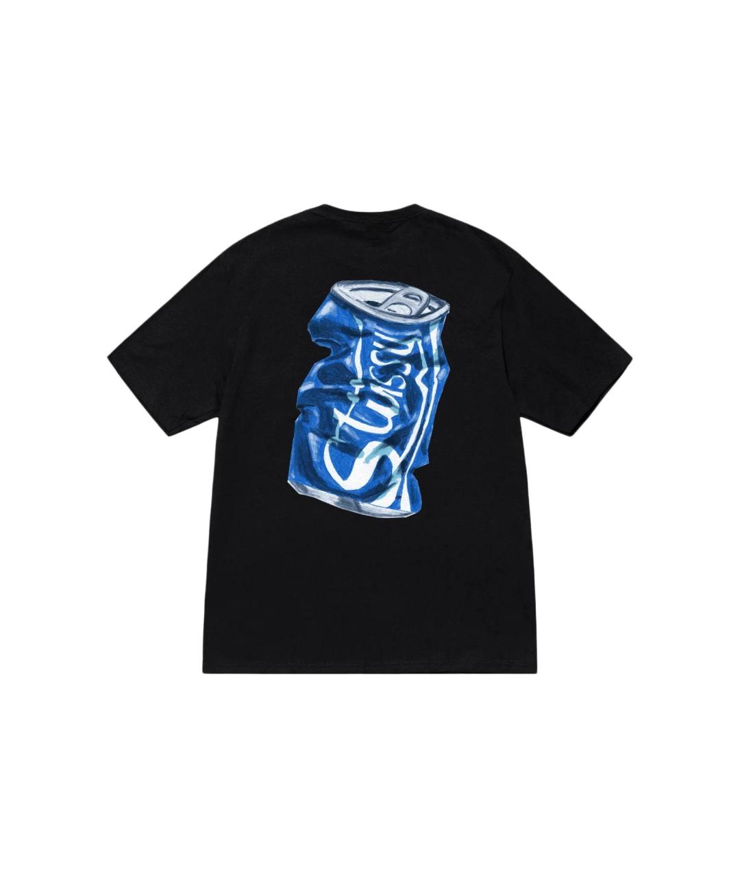 STUSSY Черная хлопковая футболка, фото 2