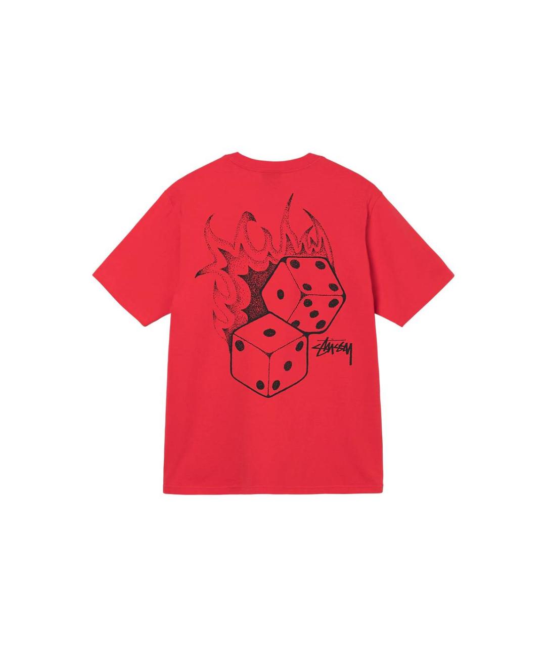 STUSSY Красная хлопковая футболка, фото 2