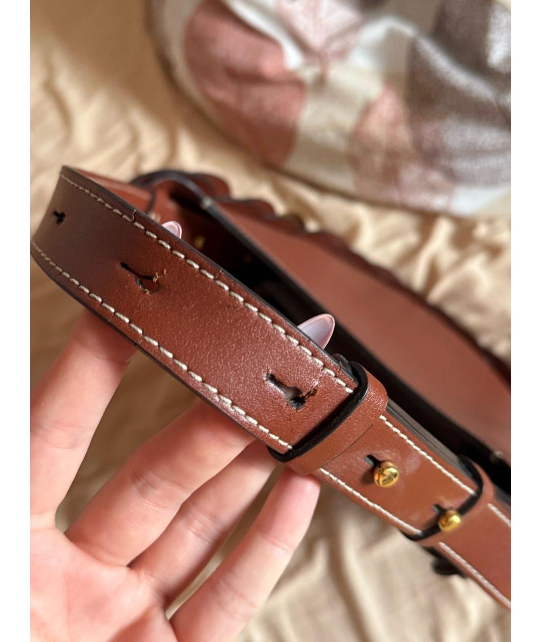 CHLOE Коричневая кожаная сумка с короткими ручками, фото 7