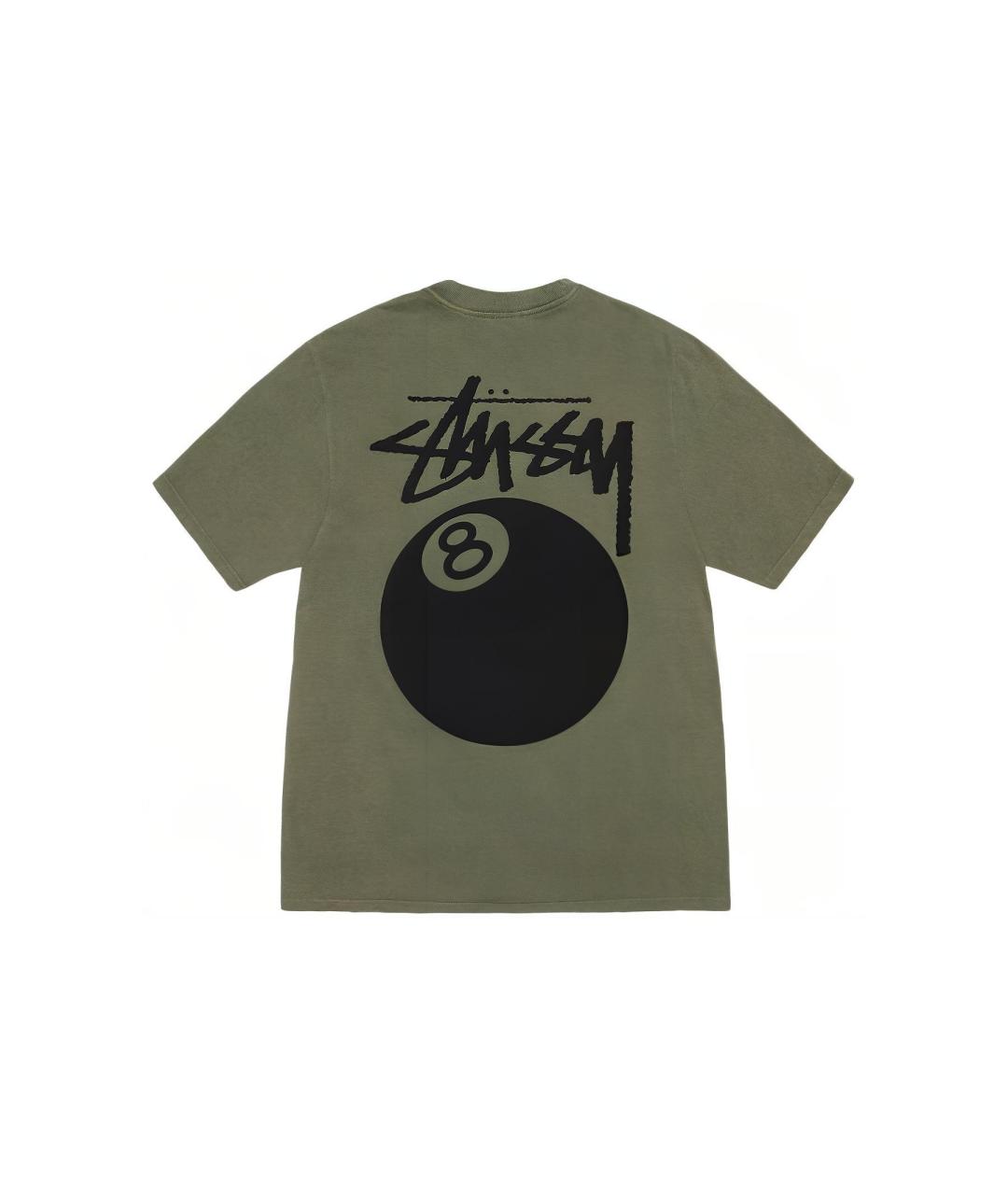 STUSSY Зеленая хлопковая футболка, фото 2