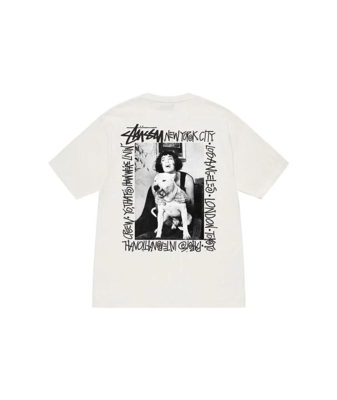 STUSSY Белая хлопковая футболка, фото 2