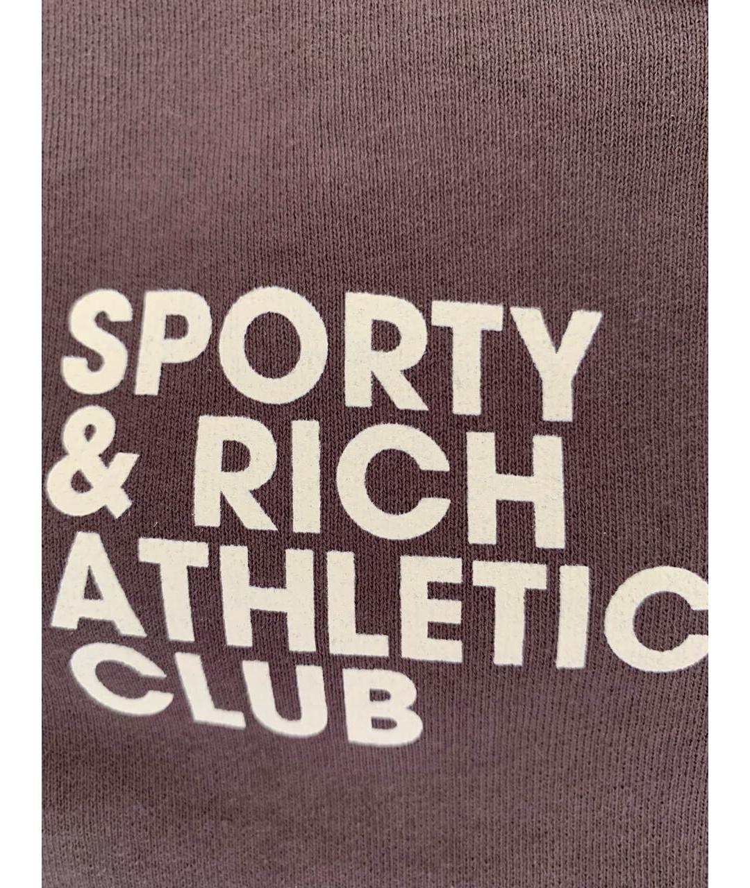 SPORTY AND RICH Коричневые хлопковые спортивные брюки и шорты, фото 5