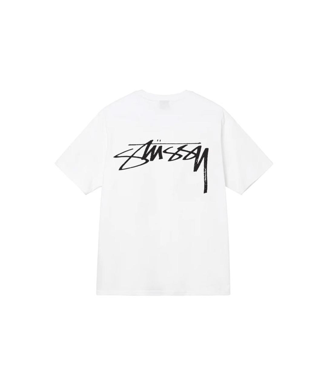 STUSSY Белая хлопковая футболка, фото 2