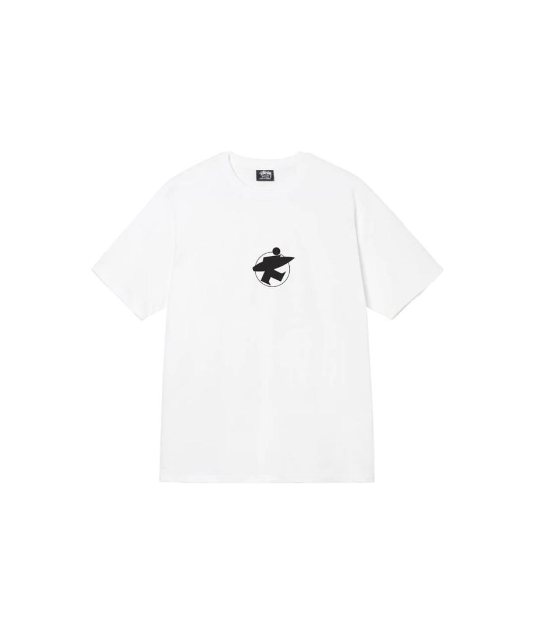 STUSSY Белая хлопковая футболка, фото 1