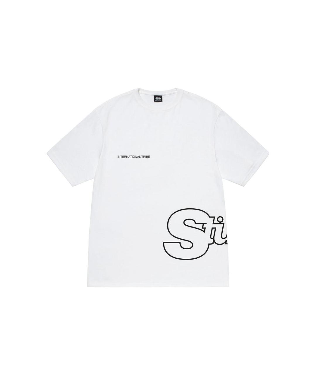 STUSSY Белая хлопковая футболка, фото 1