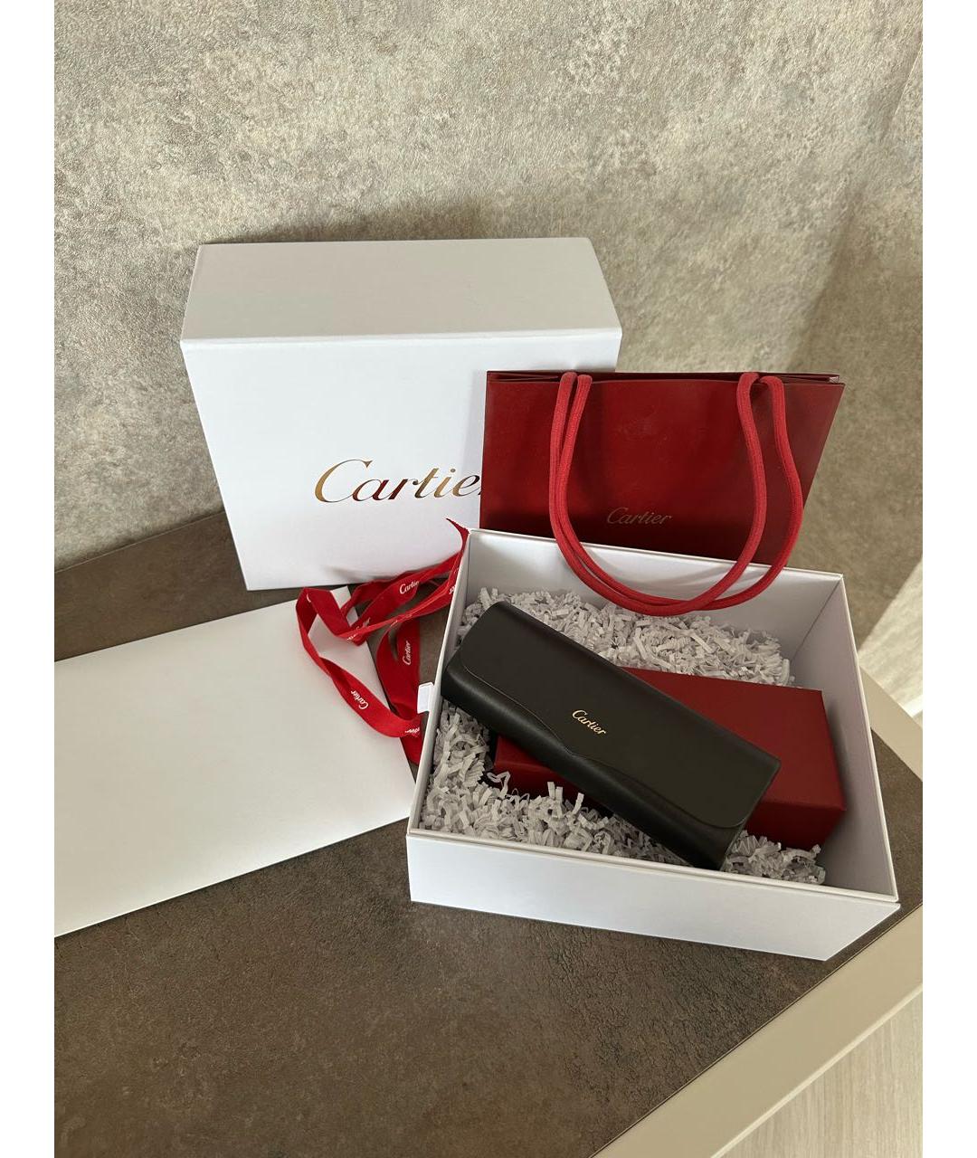 CARTIER Золотые металлические солнцезащитные очки, фото 8