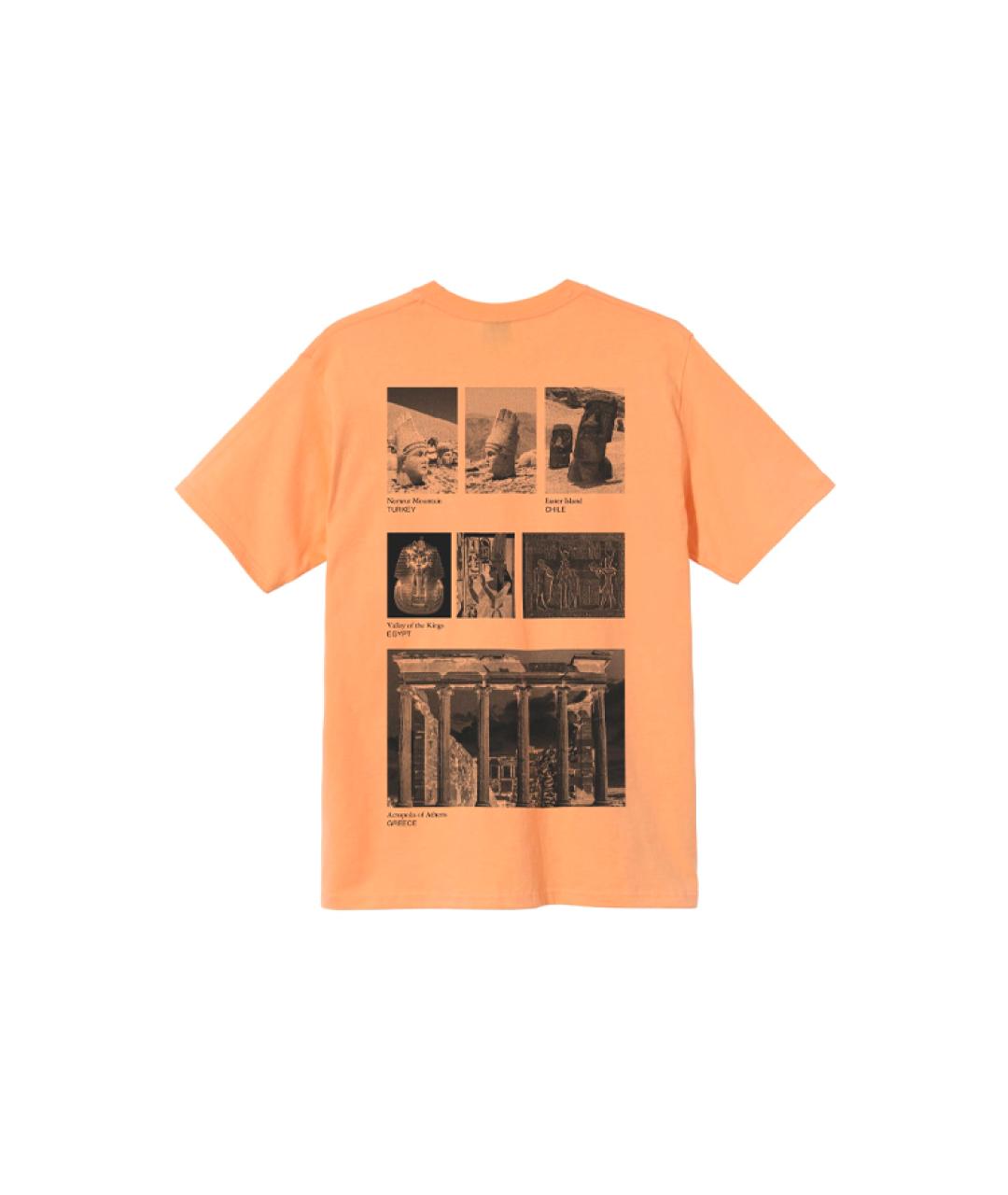 STUSSY Оранжевая хлопковая футболка, фото 2