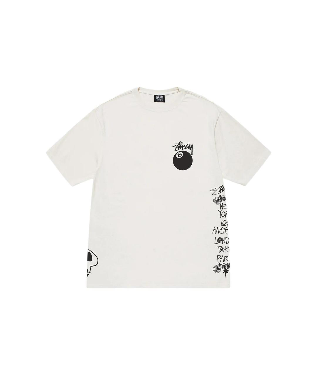 STUSSY Белая хлопковая футболка, фото 1