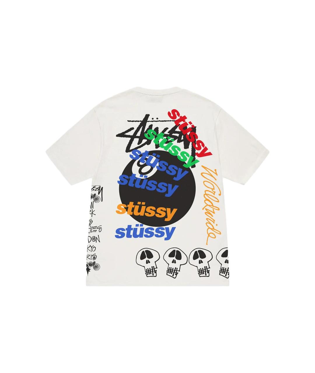 STUSSY Белая хлопковая футболка, фото 2