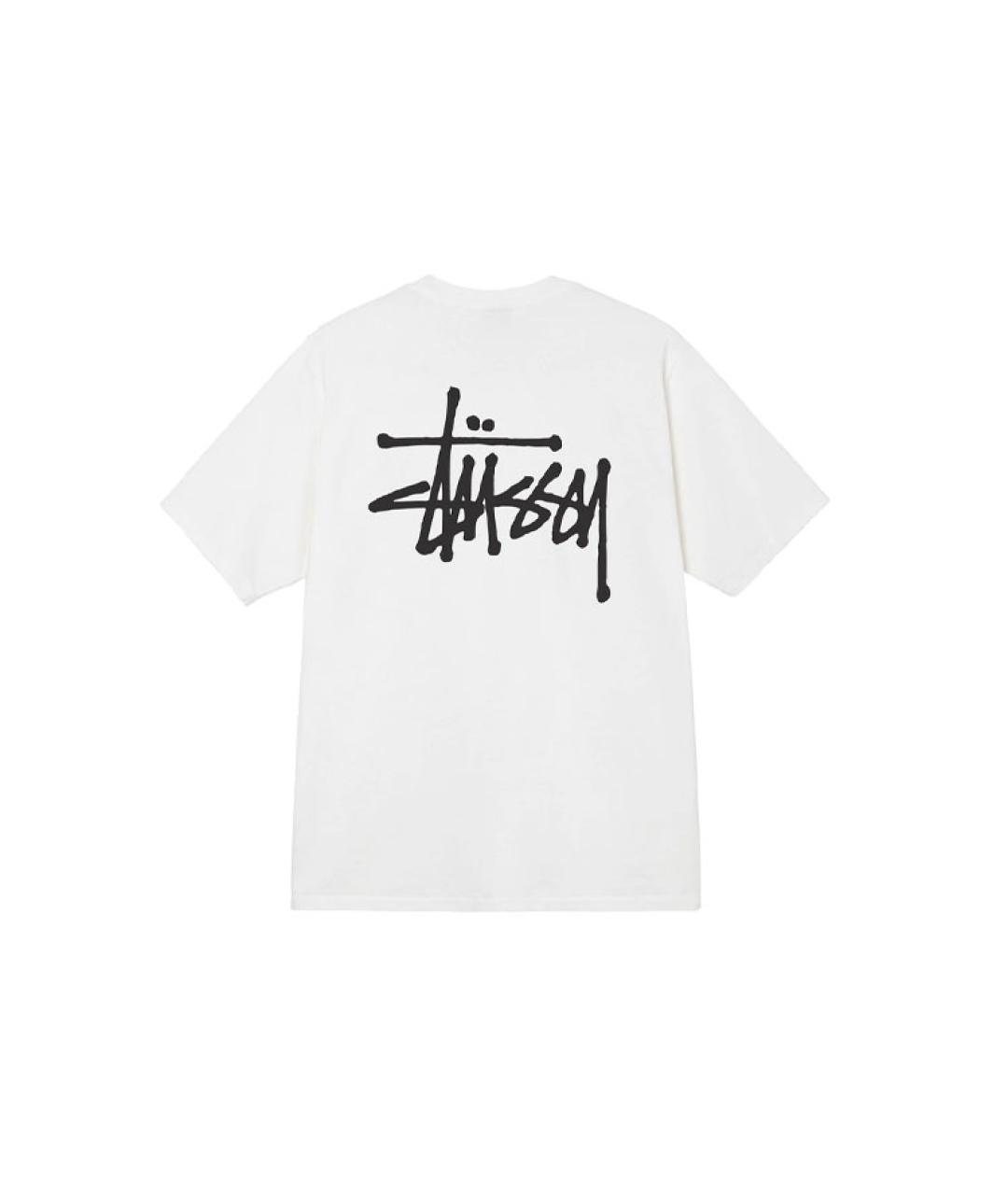 STUSSY Белая хлопковая футболка, фото 2