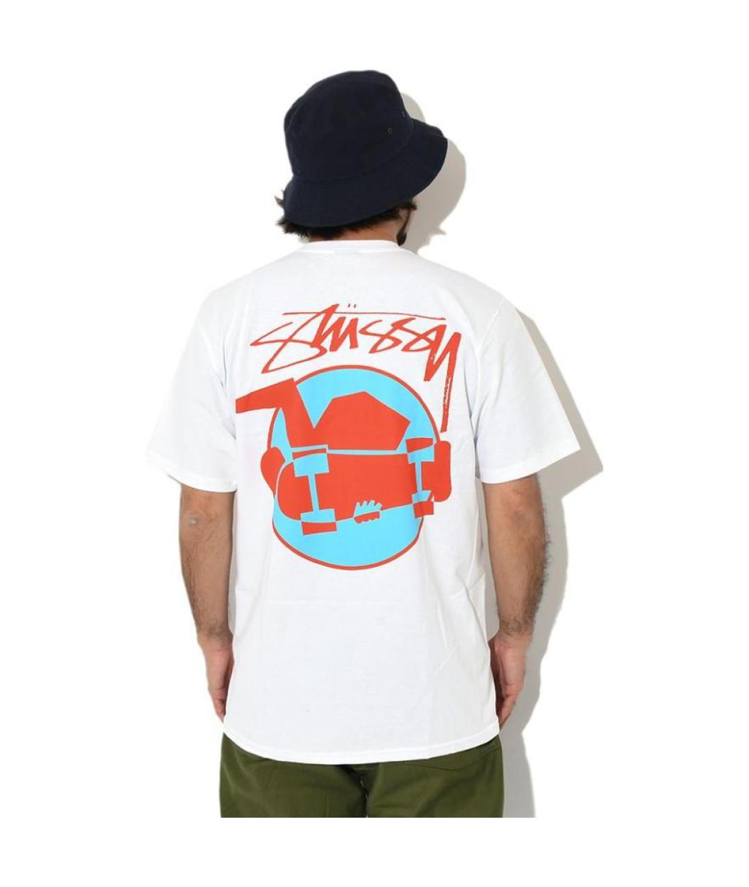 STUSSY Белая хлопковая футболка, фото 3