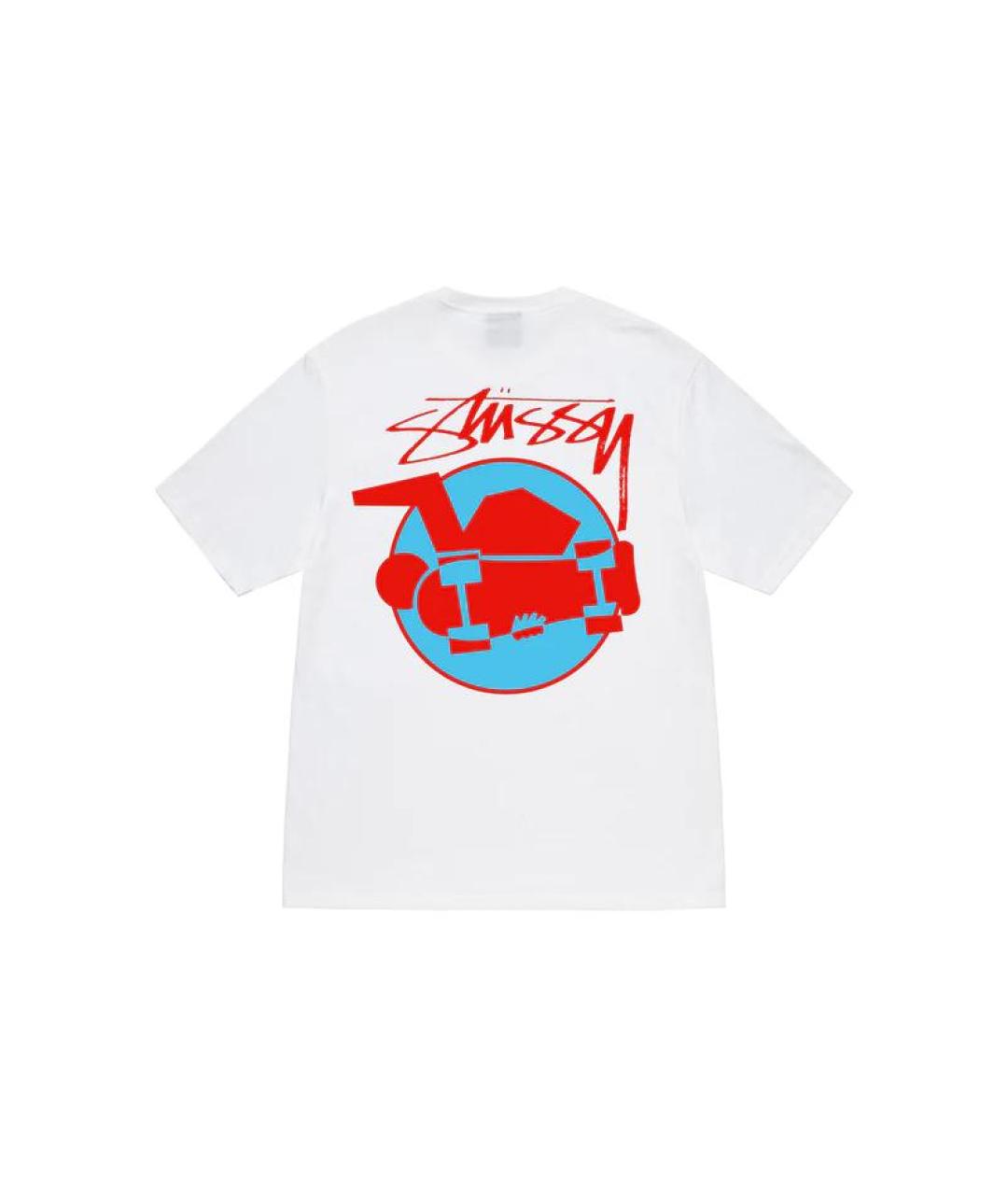 STUSSY Белая хлопковая футболка, фото 2