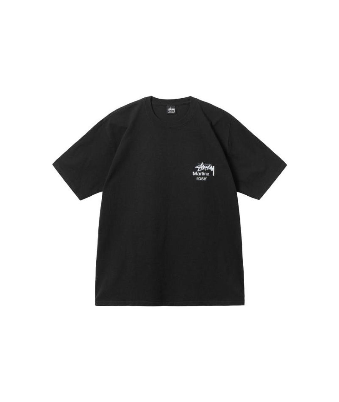 STUSSY Черная хлопковая футболка, фото 1
