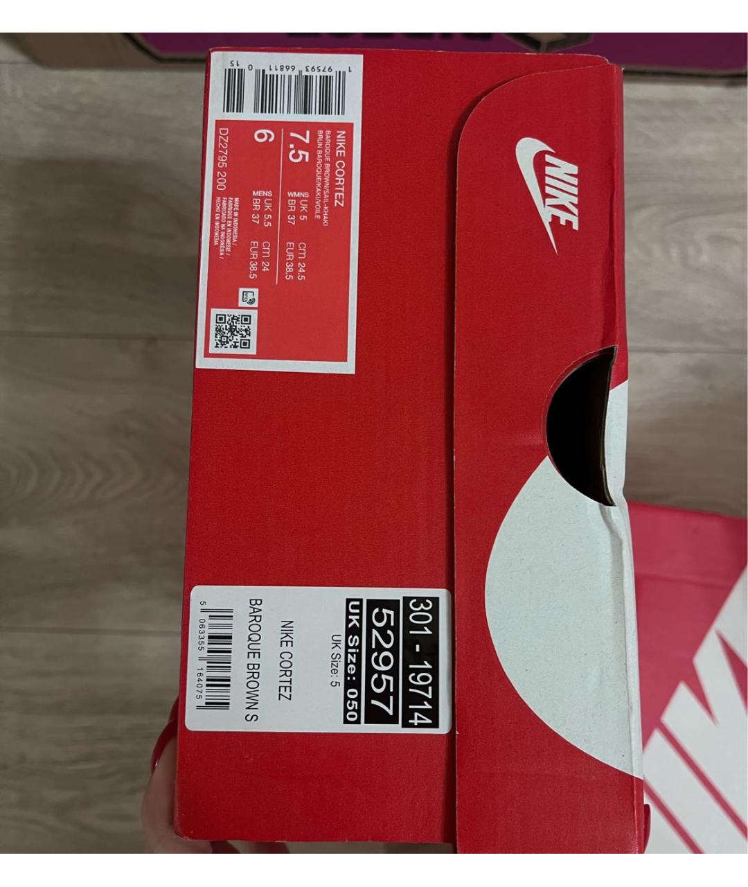 NIKE Коричневые текстильные кроссовки, фото 7