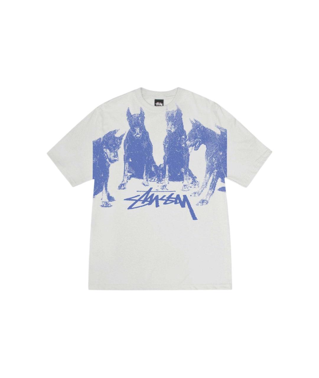 STUSSY Серая хлопковая футболка, фото 1