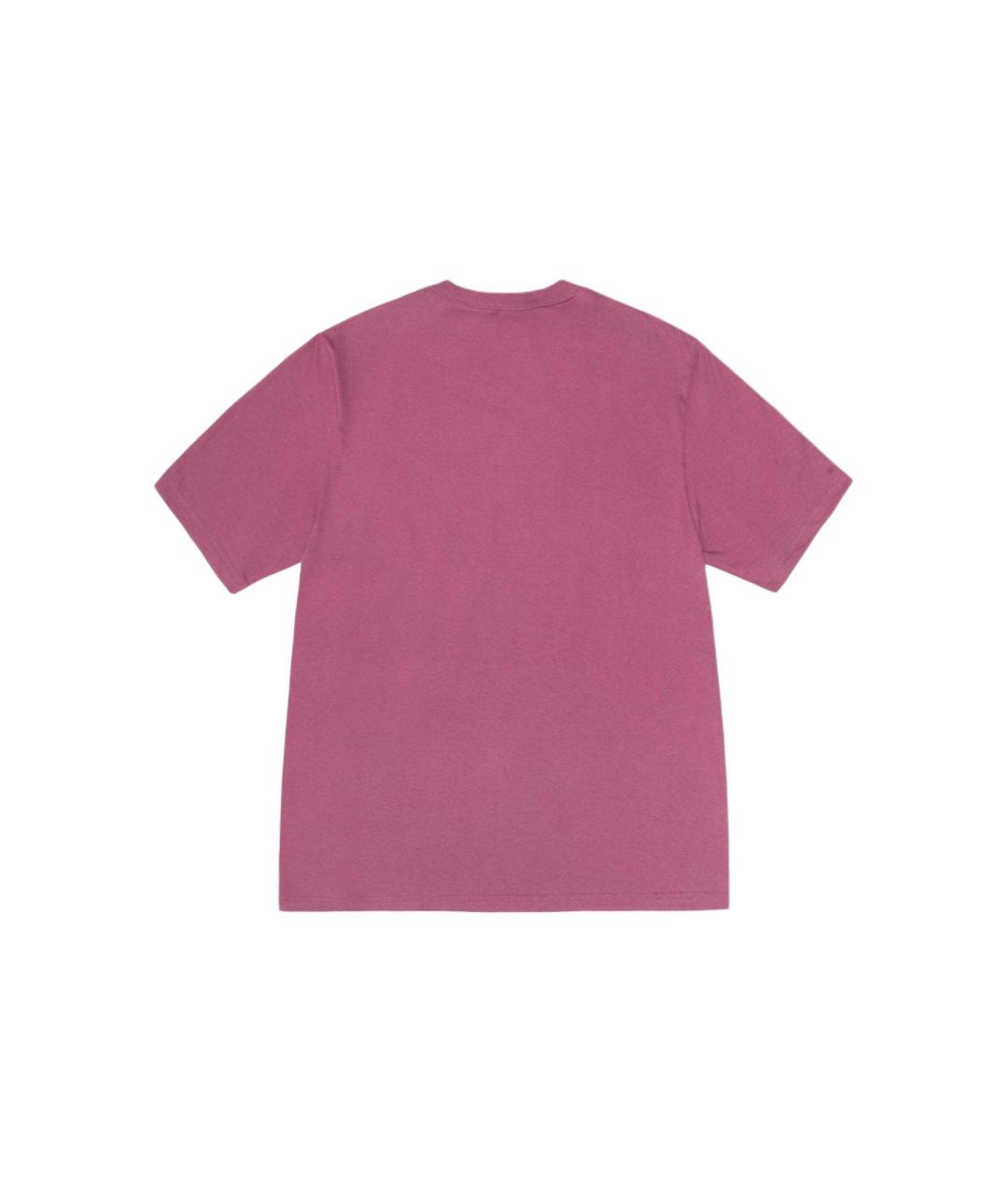 STUSSY Розовая хлопковая футболка, фото 2