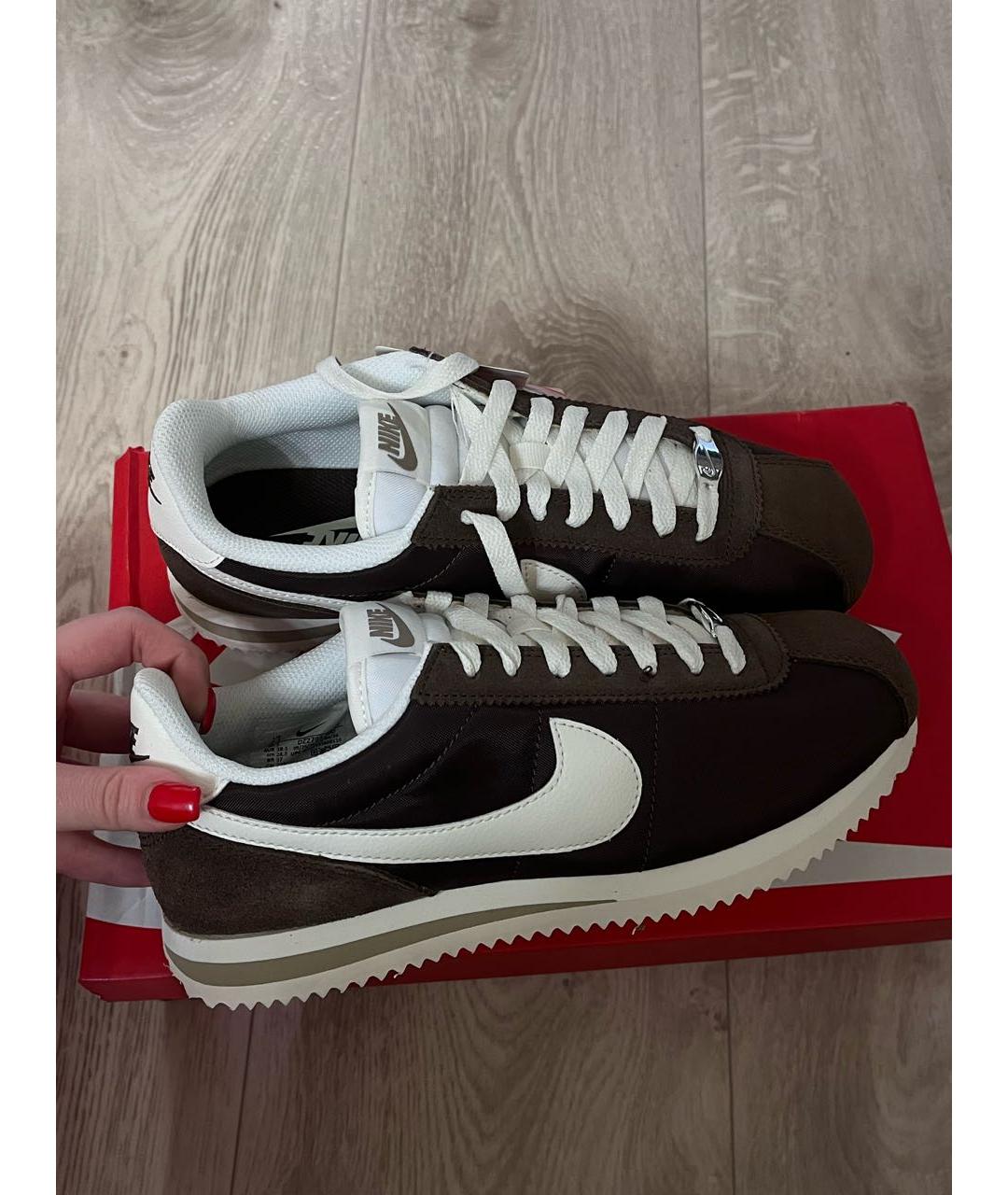 NIKE Коричневые текстильные кроссовки, фото 6