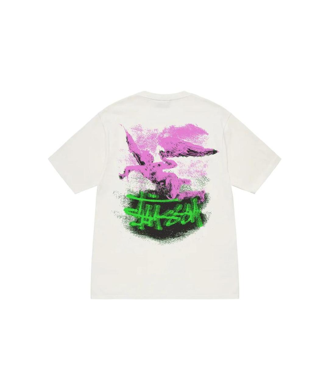 STUSSY Белая хлопковая футболка, фото 2