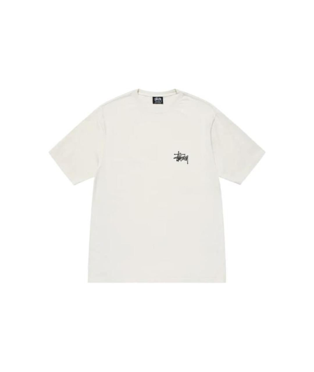 STUSSY Белая хлопковая футболка, фото 1