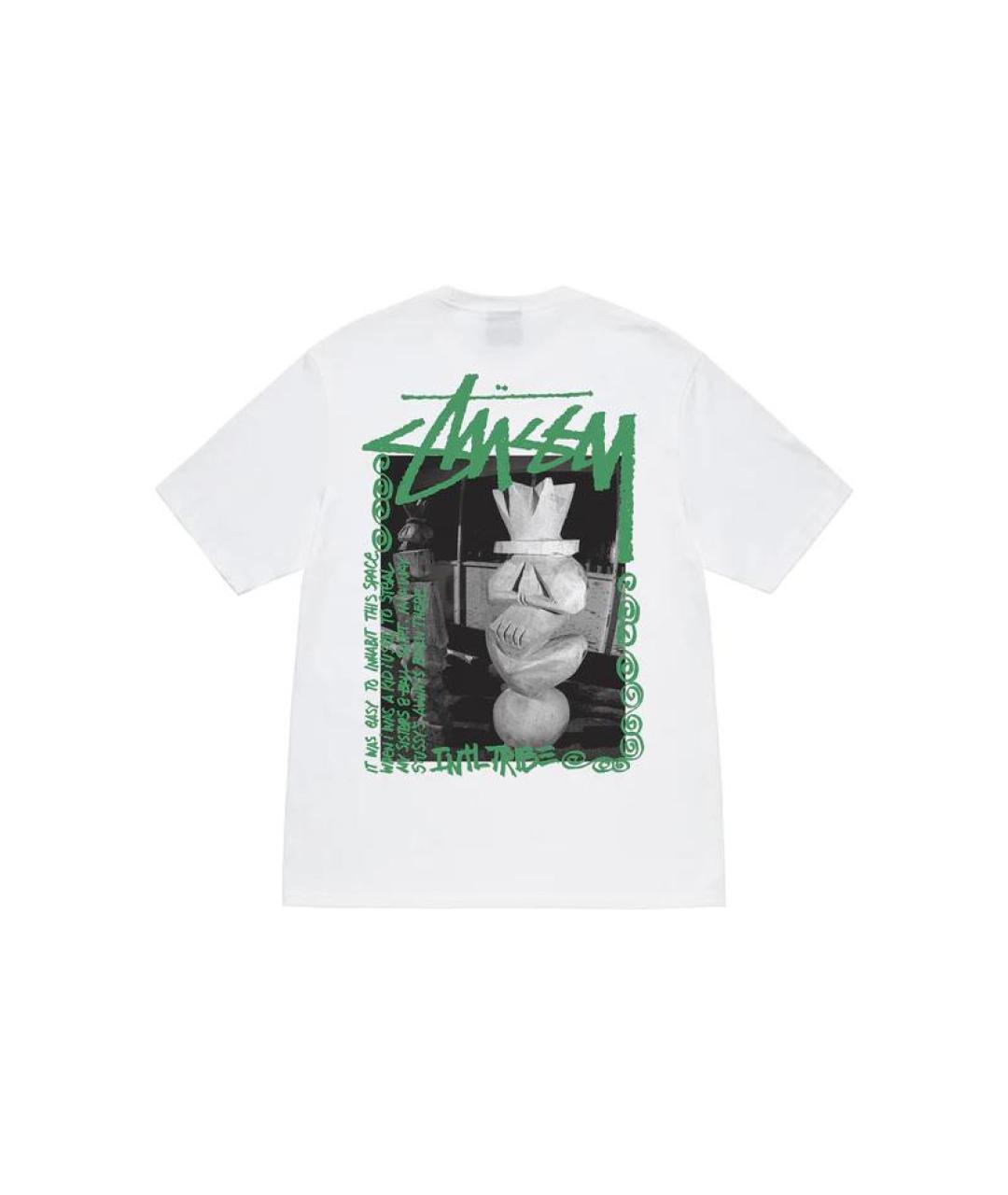 STUSSY Белая хлопковая футболка, фото 2
