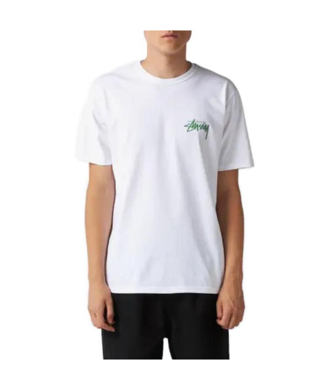 STUSSY Белая хлопковая футболка, фото 3