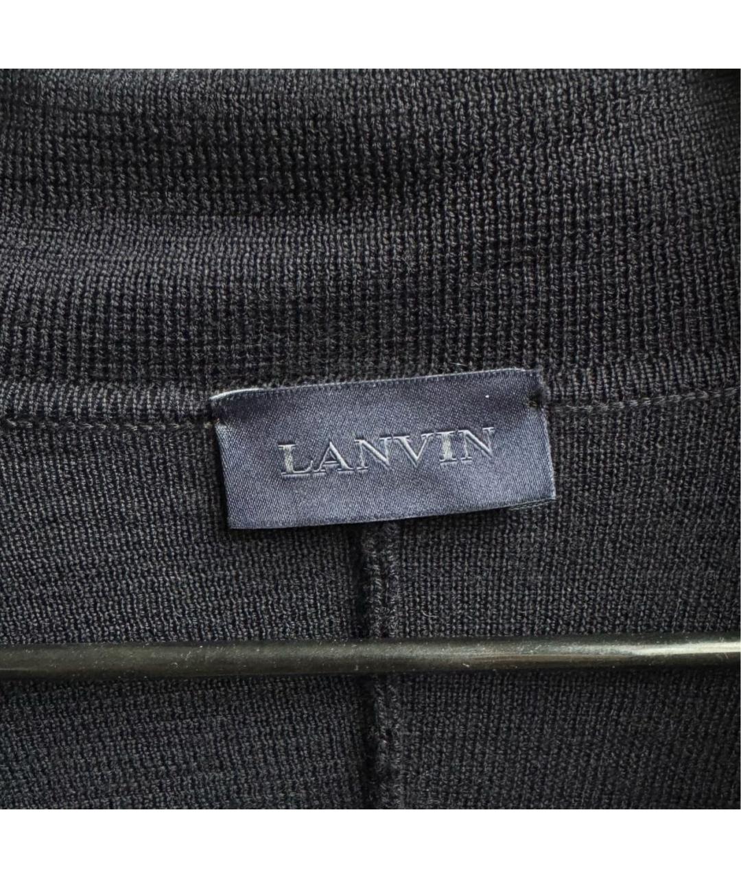 LANVIN Темно-синий шерстяной кардиган, фото 3