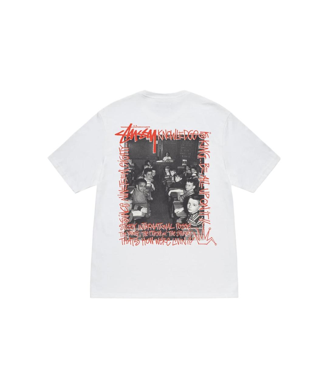 STUSSY Белая хлопковая футболка, фото 2