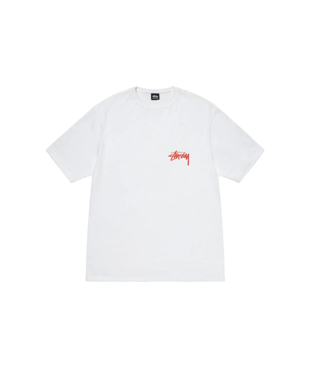 STUSSY Белая хлопковая футболка, фото 1