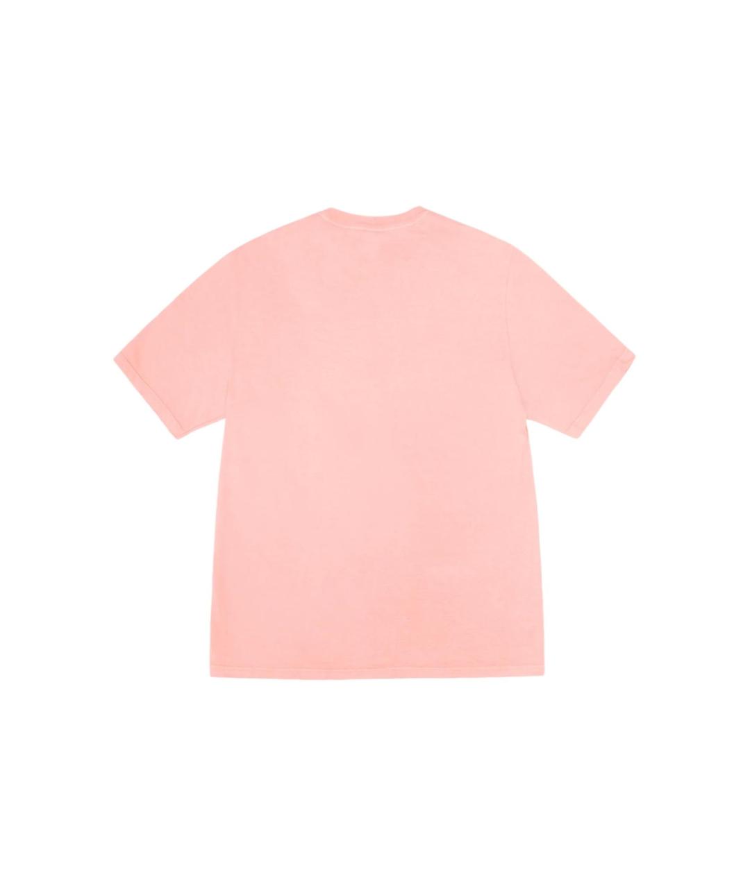 STUSSY Розовая хлопковая футболка, фото 2