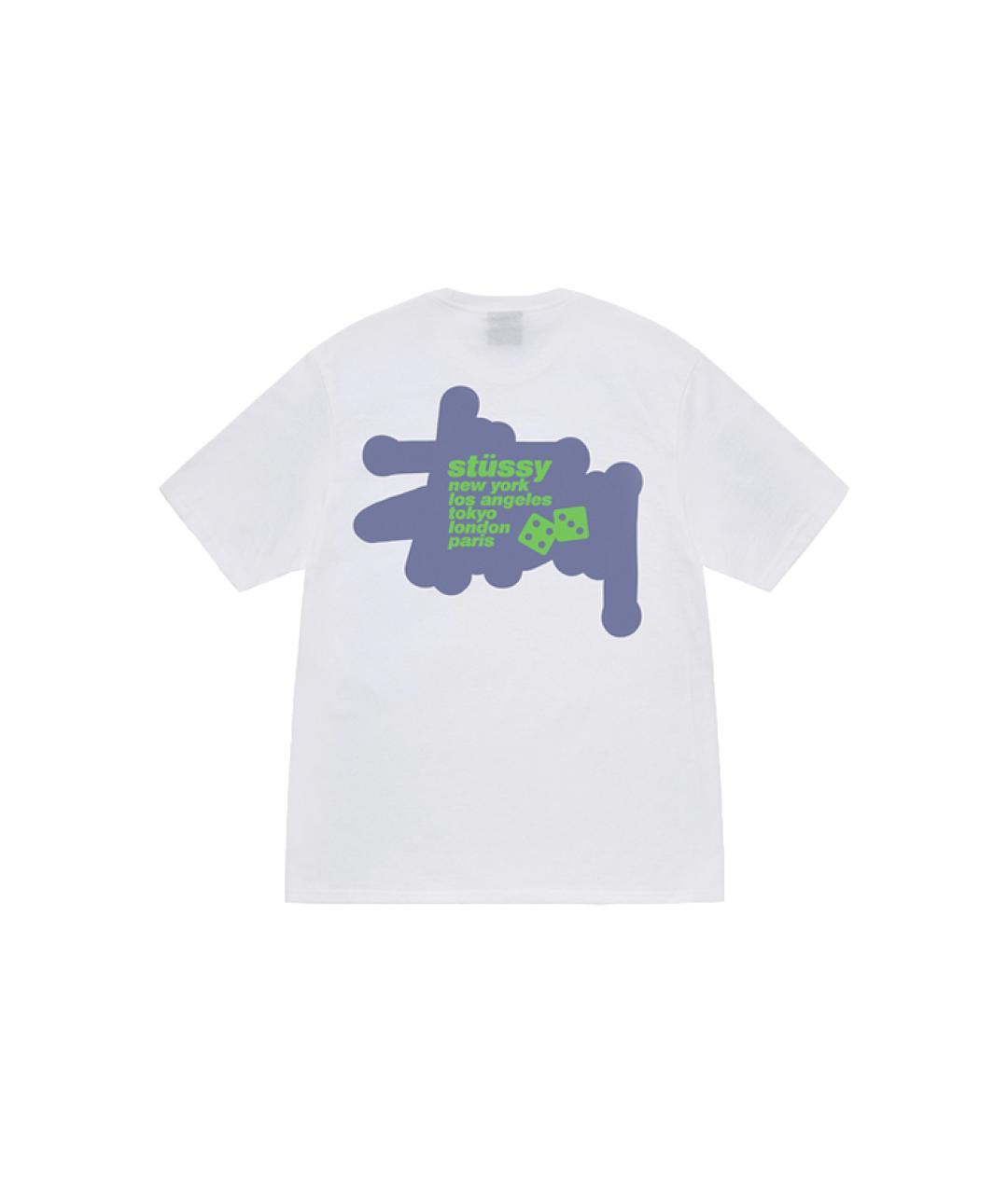 STUSSY Белая хлопковая футболка, фото 2