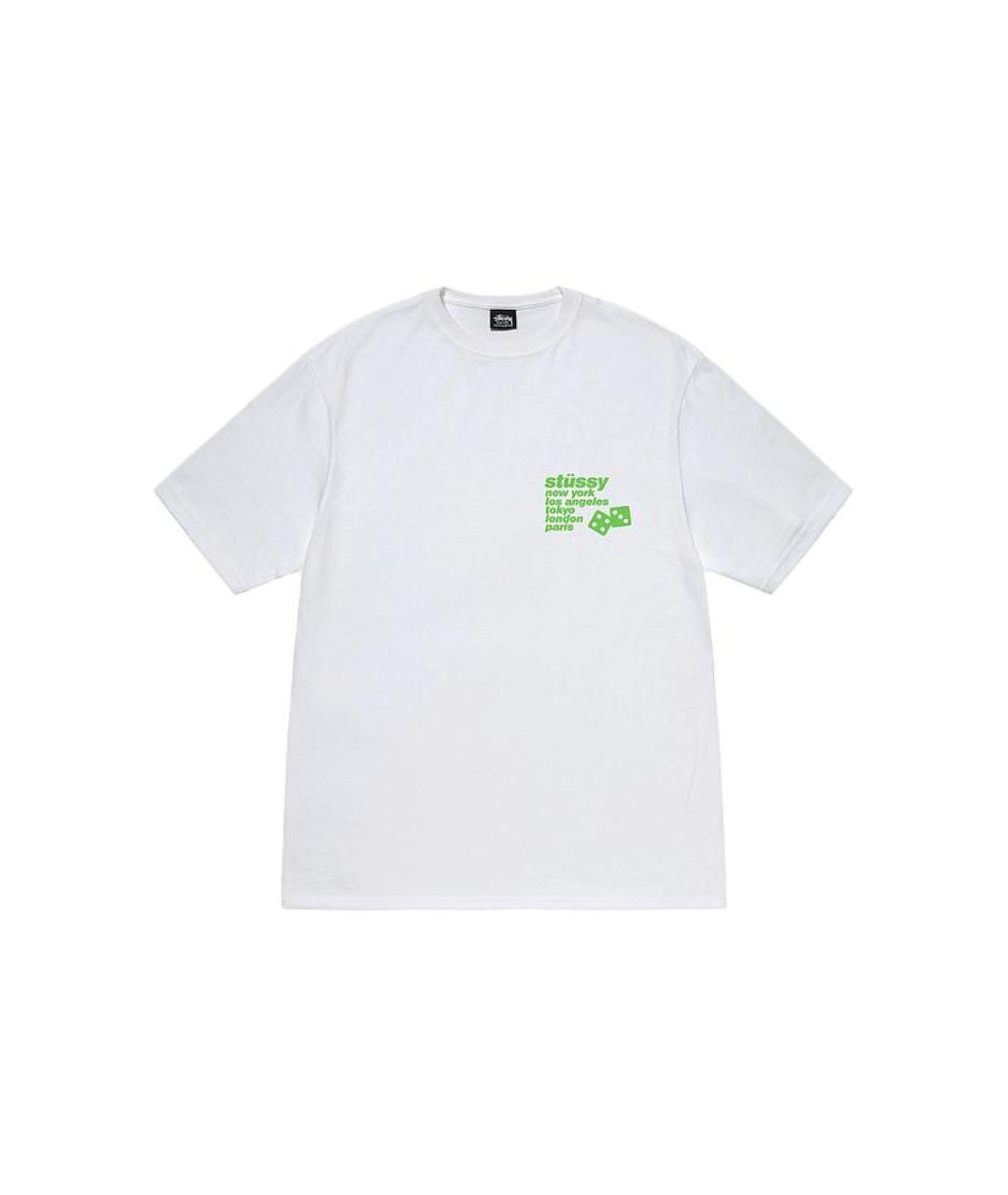 STUSSY Белая хлопковая футболка, фото 1