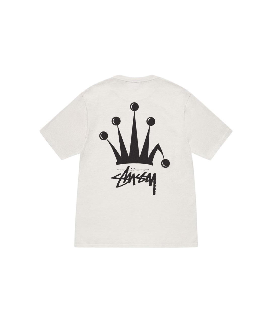 STUSSY Белая хлопковая футболка, фото 2