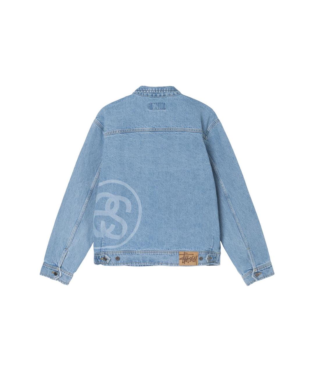 STUSSY Голубая деним куртка, фото 2