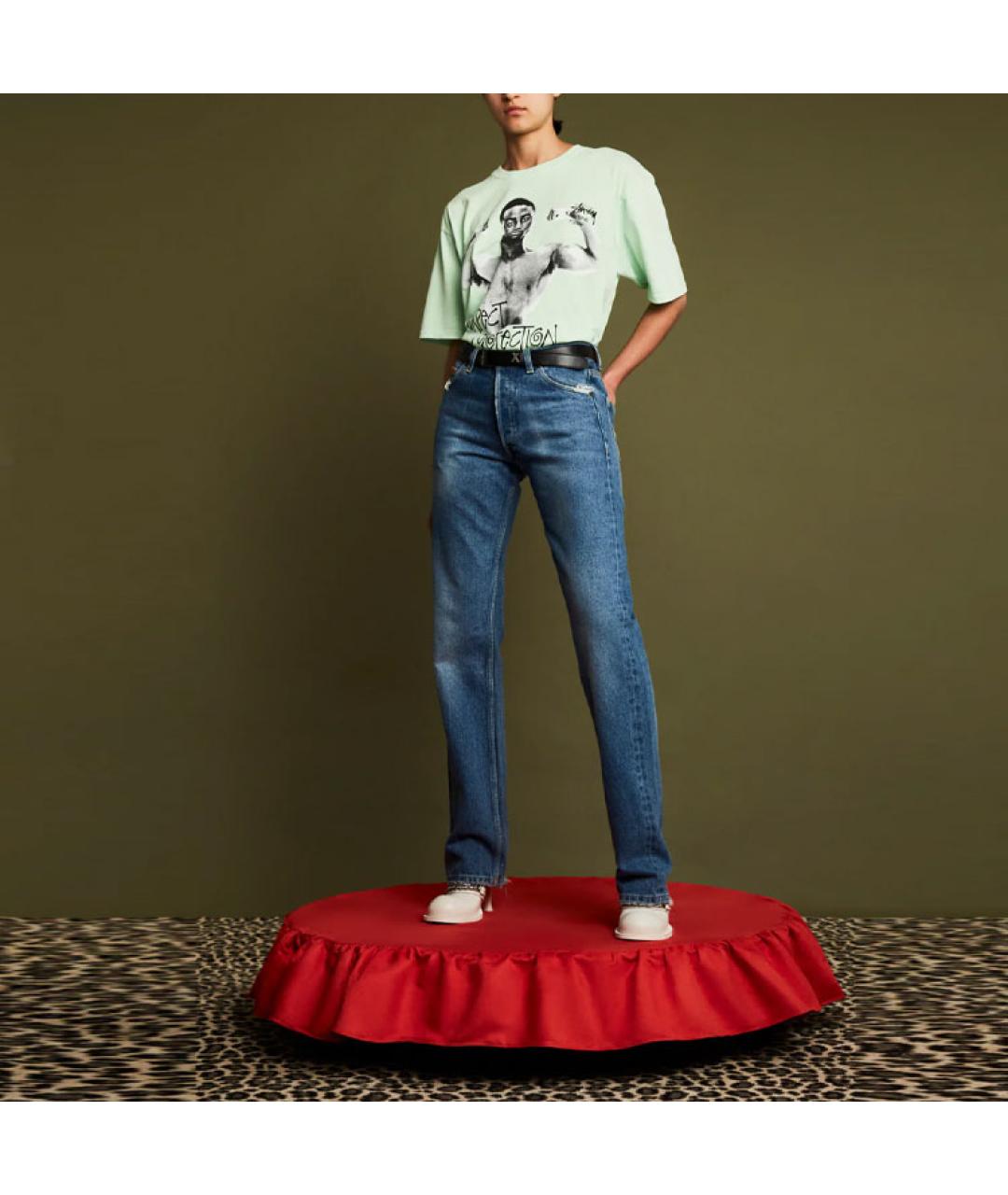 STUSSY Зеленая хлопковая футболка, фото 3