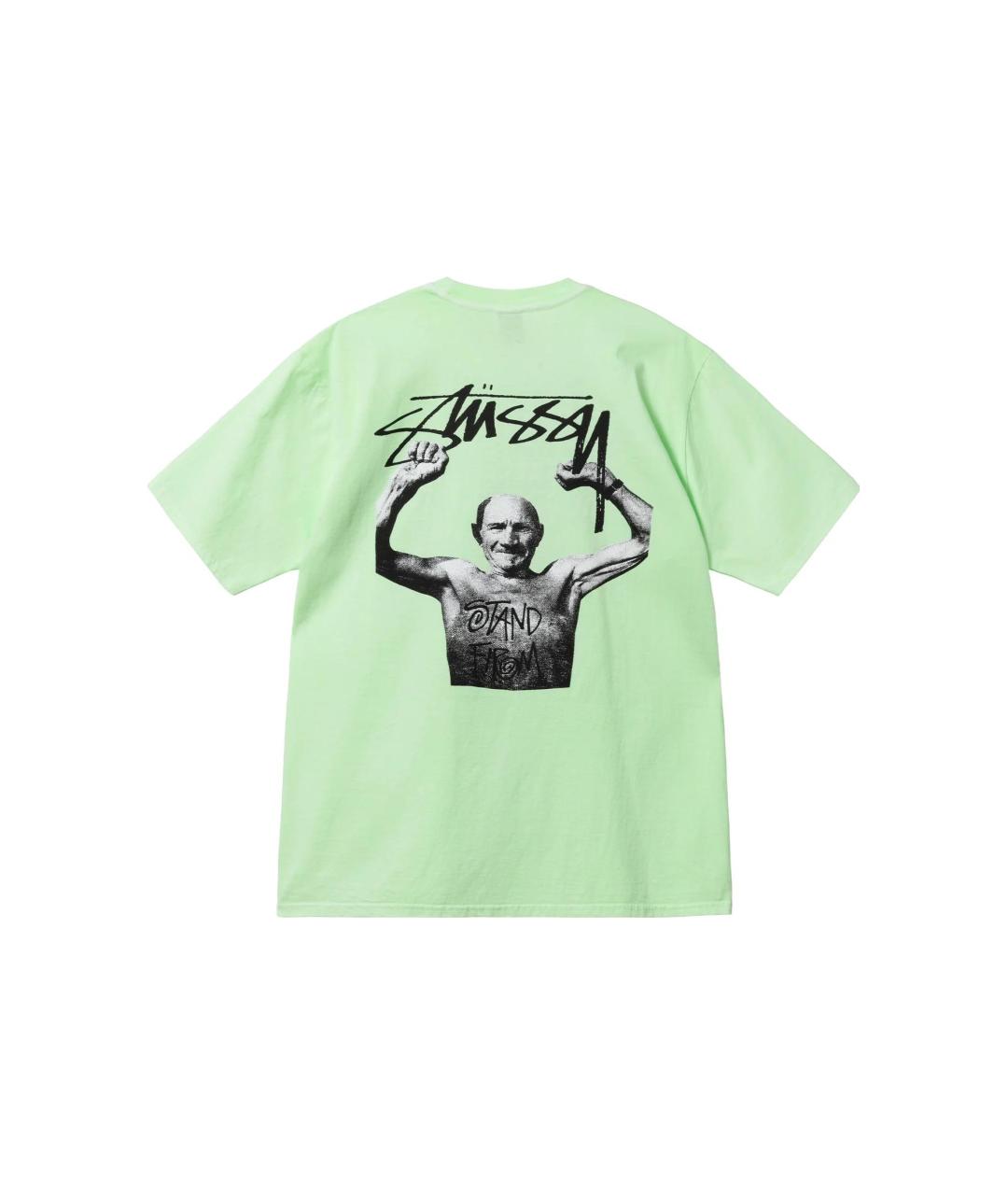 STUSSY Зеленая хлопковая футболка, фото 2
