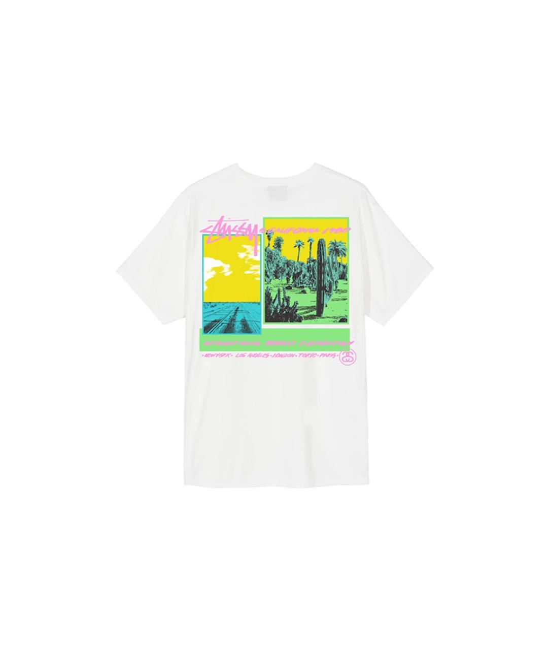STUSSY Белая хлопковая футболка, фото 2