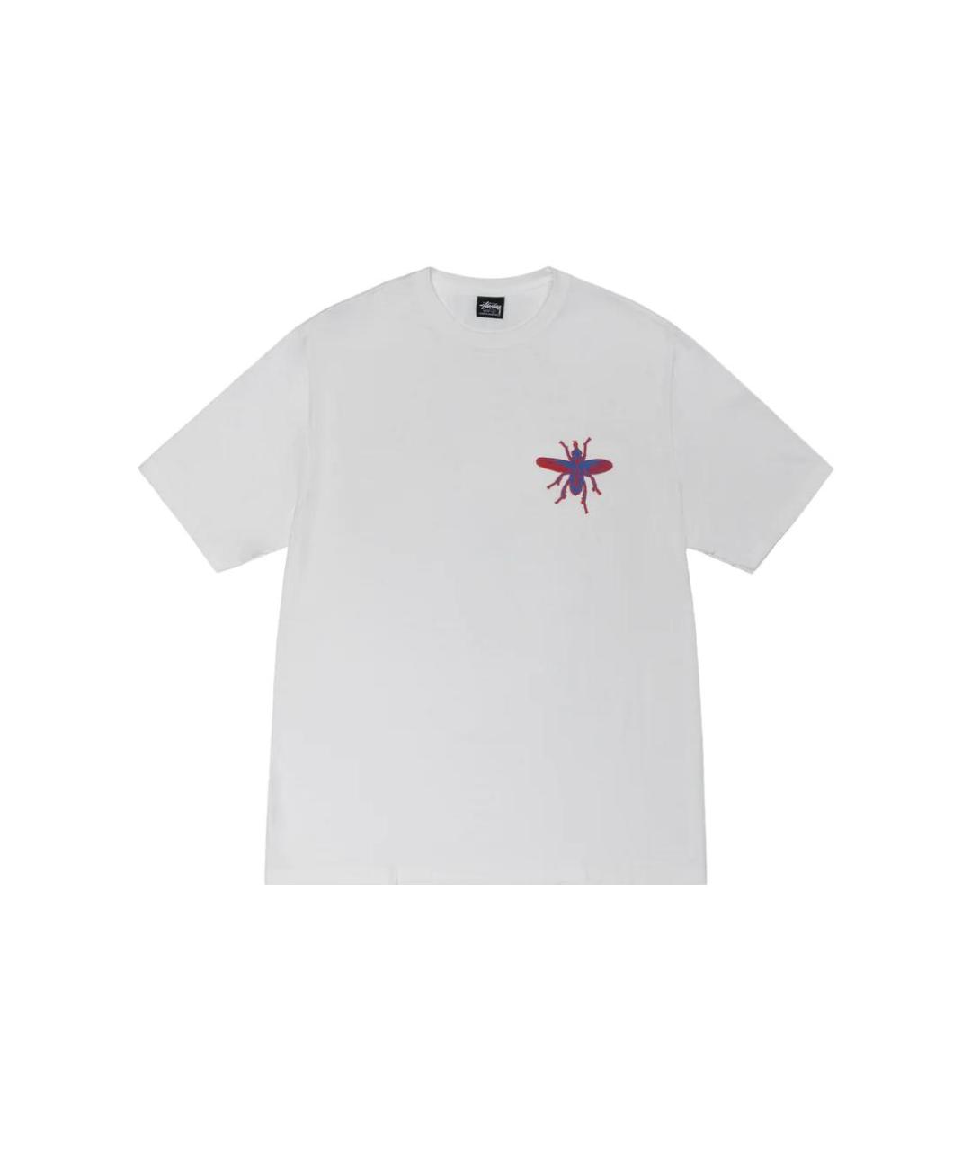 STUSSY Белая хлопковая футболка, фото 1