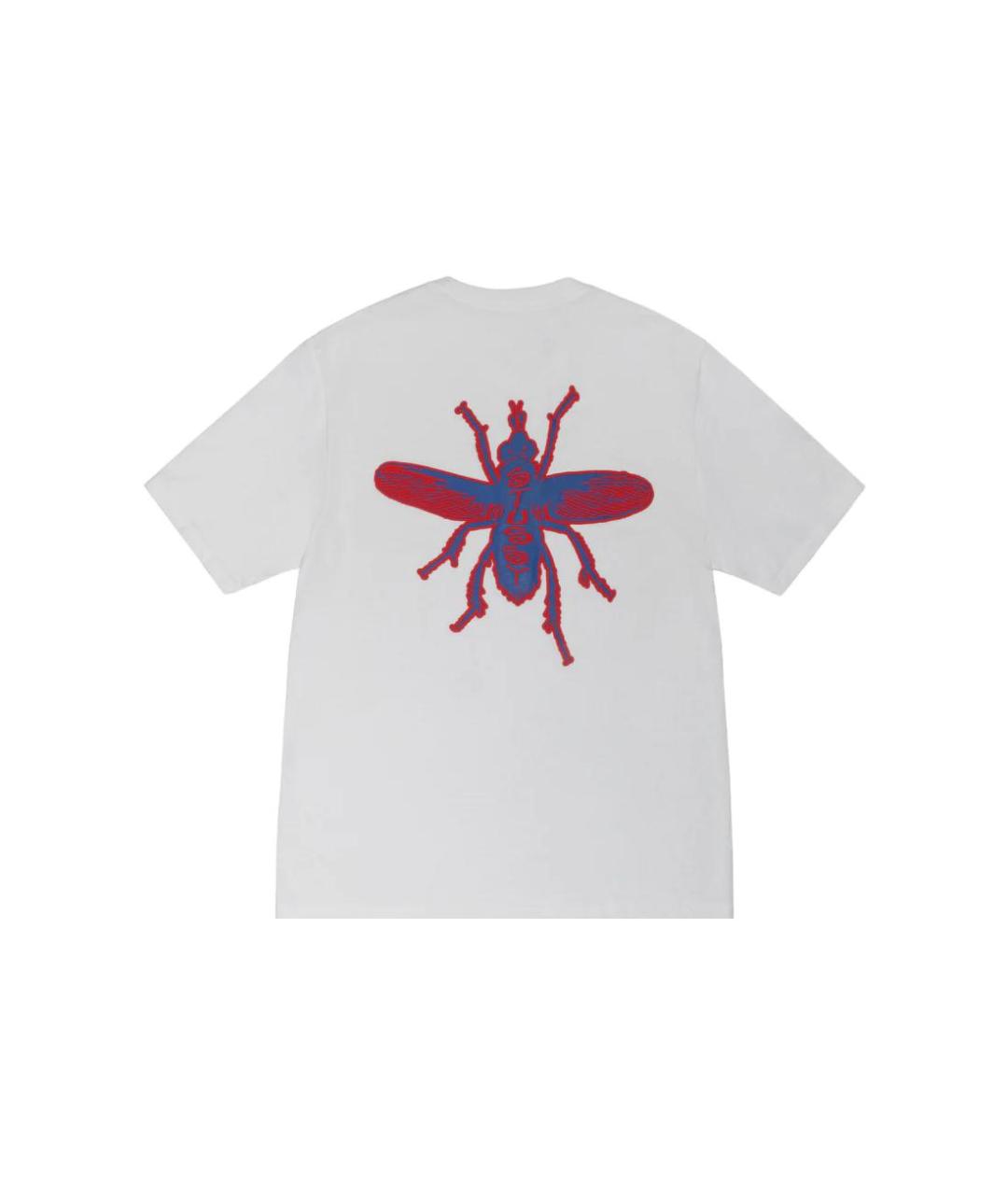 STUSSY Белая хлопковая футболка, фото 2