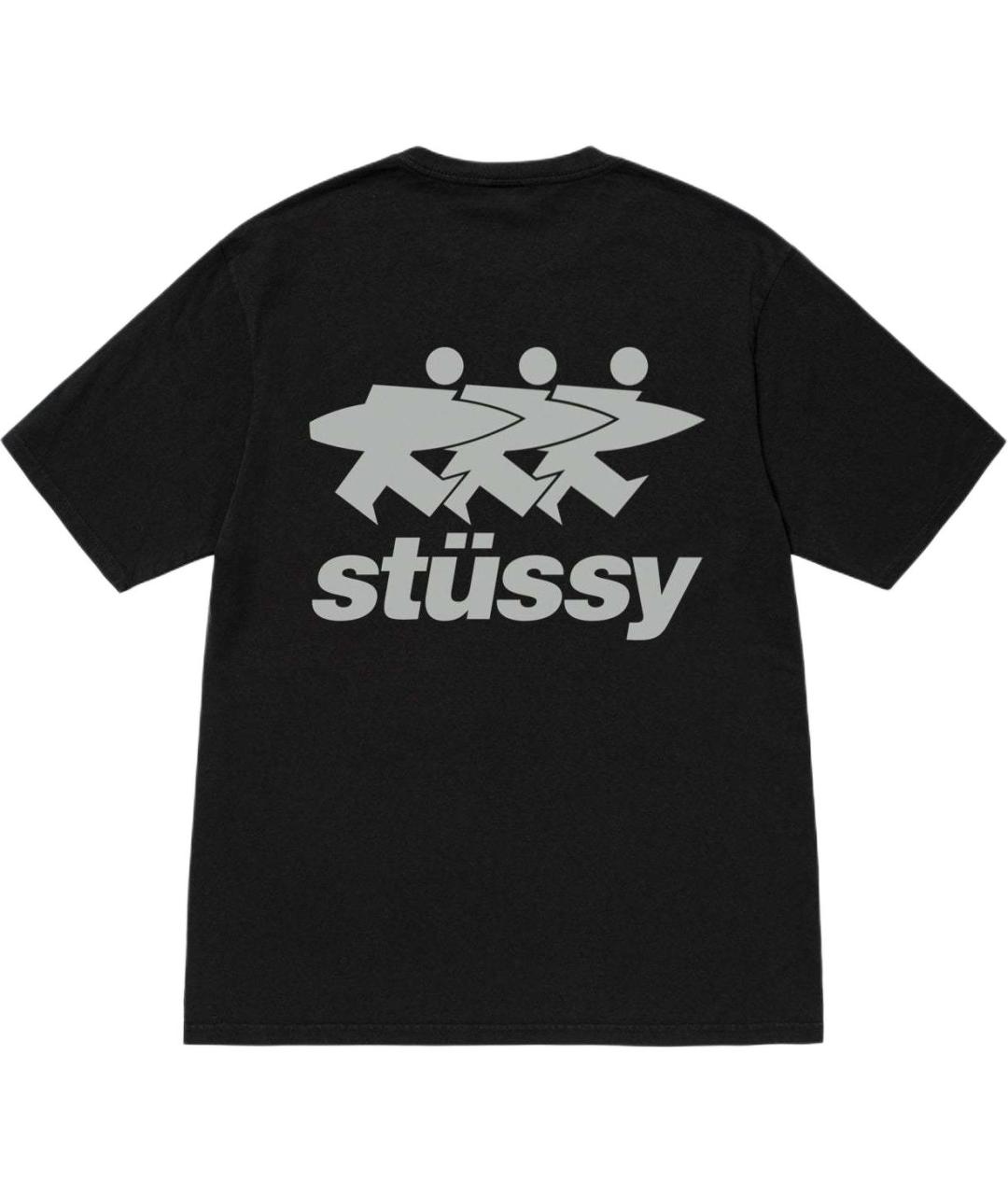 STUSSY Черная футболка, фото 2