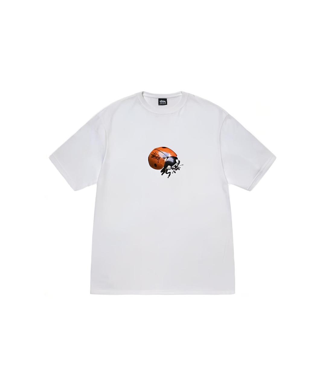 STUSSY Белая хлопковая футболка, фото 1